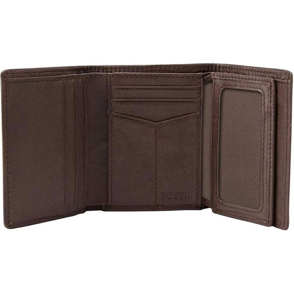 Fossil Men's Leather Trifold with Id Window Wallet - Picture 5 of 6